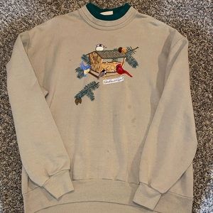 90s Top Stitch by Morning Sun Sweatshirt Embroidery Vintage Shirt Ringer Neck